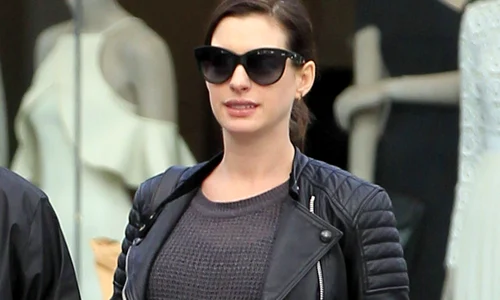 Pregnant Anne Hathaway Out And About With Husband Adam Shulman jpeg