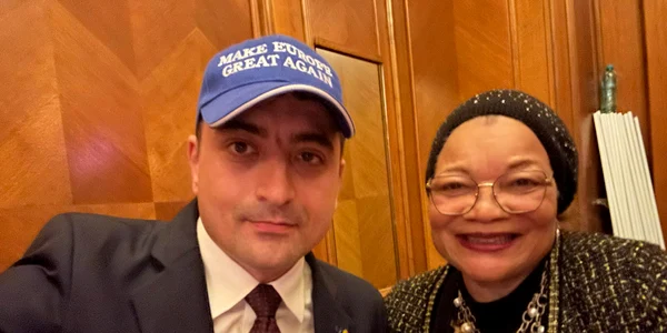 George  Simion si Alveda King,  foto Facebook