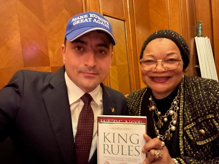 George  Simion şi Alveda King,  foto Facebook