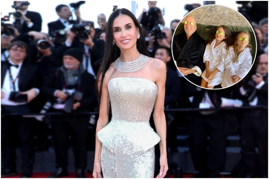 Demi Moore, imagini cu fostul ei soț, Bruce Willis, și fiicele lor. Foto: Instagram