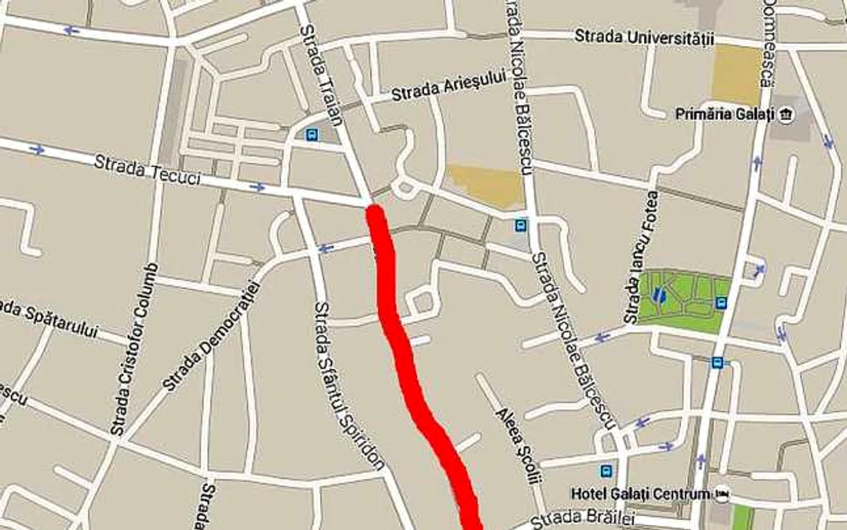 Strada Traian din municipiul Galaţi