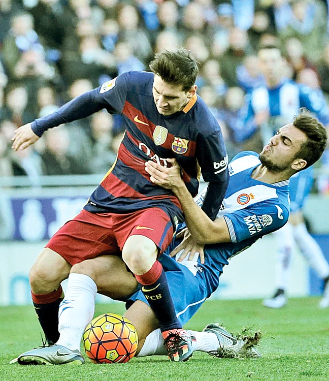 Messi a avut o bară în meciul cu Espanyol