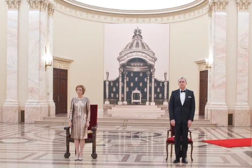 Principele Radu şi Majestatea Sa Margareta, la seara Corpului Diplomatic