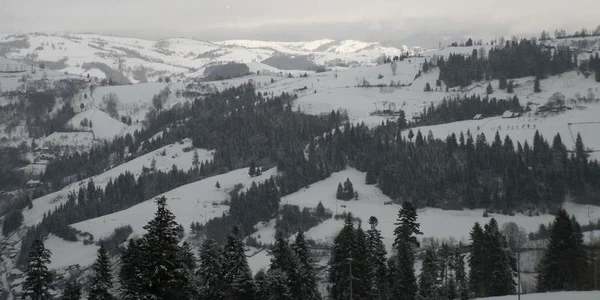 În satul Poduri zăpada viscolită a blocat drumul de acces spre Cîmpeni