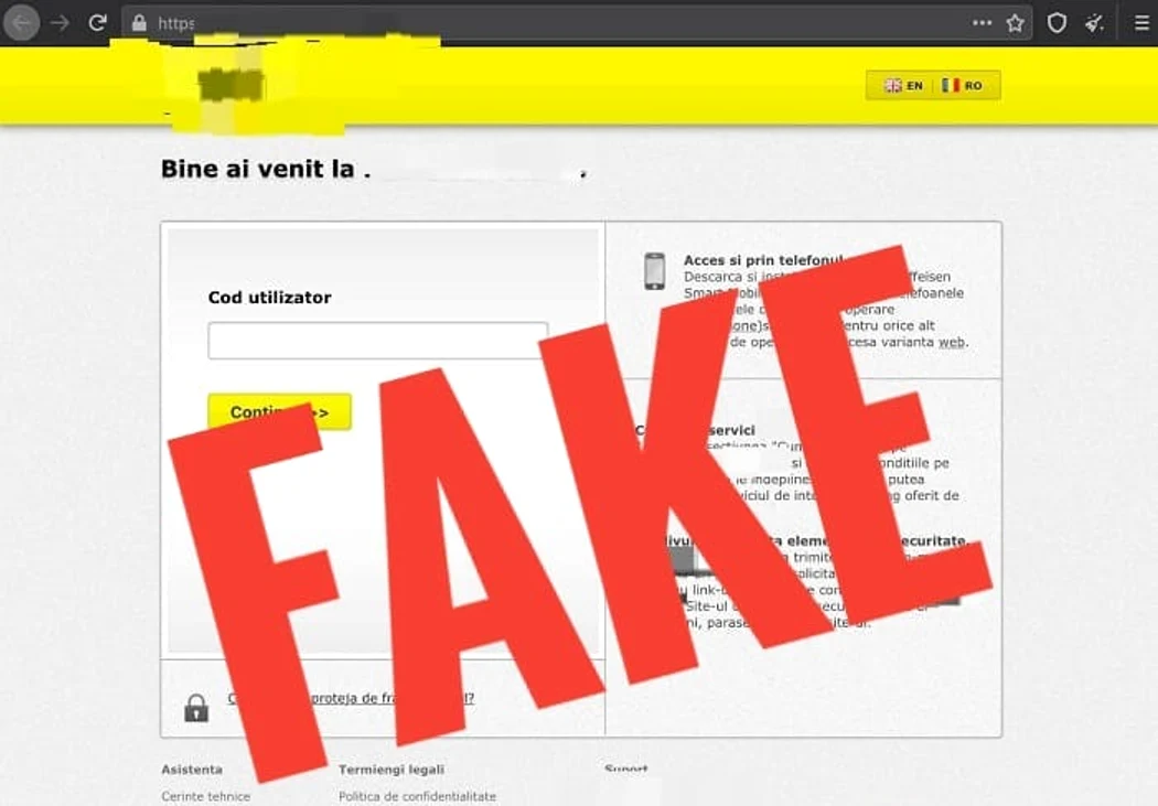Mesaje online fake FOTO: Poliția Română
