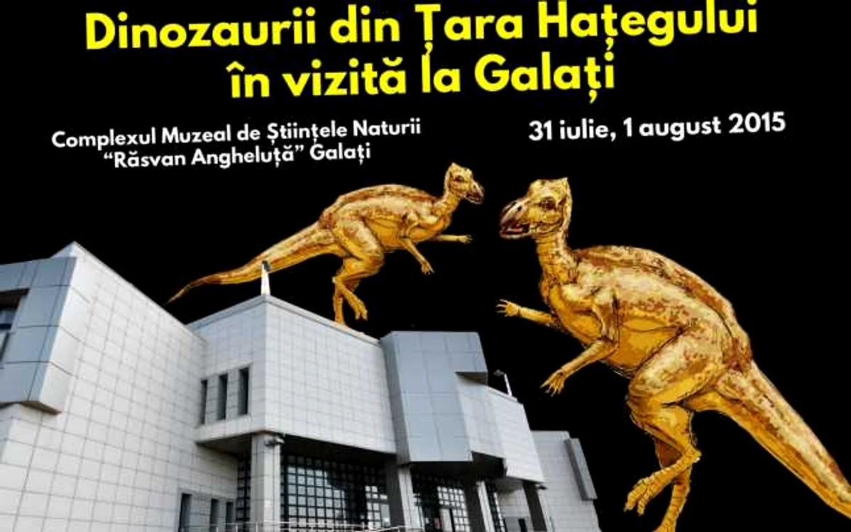 Afişul expoziţie de dinozauri. Foto: CMSN