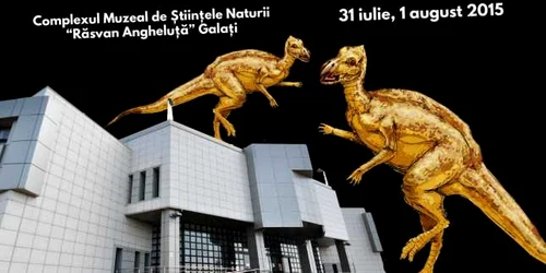 Afişul expoziţie de dinozauri. Foto