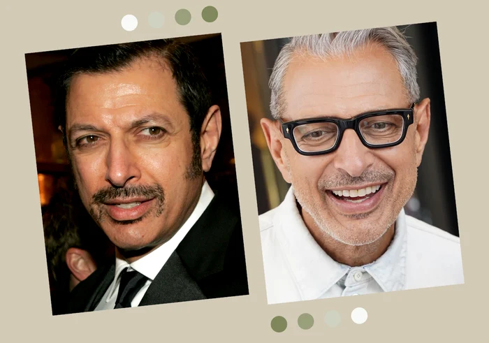 Jeff Goldblum, în tinerete (în stânga) și în prezent (în dreapta) / fotografii: Getty Images.