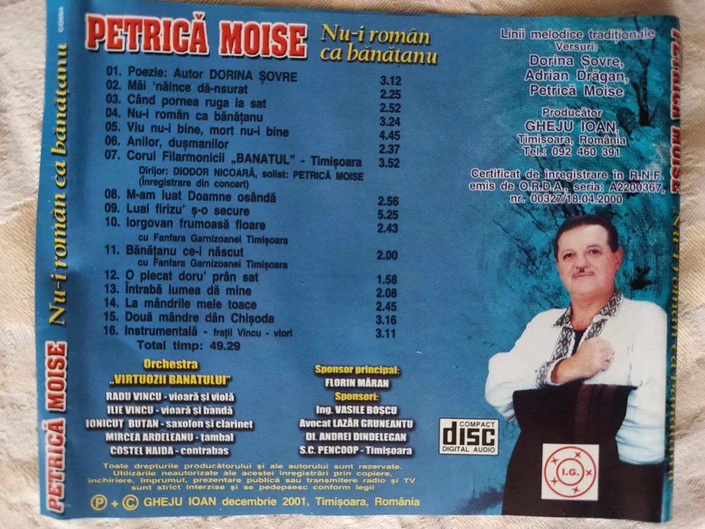 Albumul lui Petrică Moise FOTO Mihaela Moise