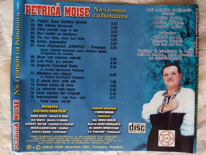Albumul lui Petrică Moise FOTO Mihaela Moise