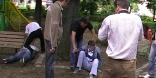 Sorin Lung şi prietenul Emanuel Dreve au fost prinşi în flagrant în centrul oraşului