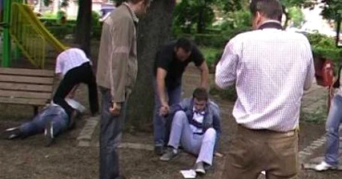 Sorin Lung şi prietenul Emanuel Dreve au fost prinşi în flagrant în centrul oraşului