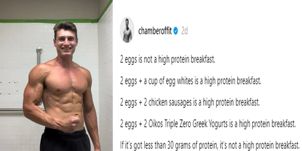 Propunerile de mic dejun ale antrenorului american de fitness Chase Chambers pentru energie și alegeri sănătoase Colaj