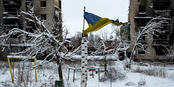 Drapel ucraina kiev iarna cartier borodianka shutterstock 2261202667 jpg