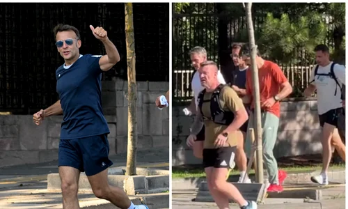 Emmanuel Macron a făcut jogging pe străzile Ankarei înainte de summitul NATO. FOTO X/captura video