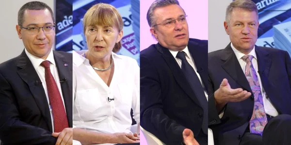 Victor Ponta - Monica Macovei - Cristian Diaconescu - Klaus Iohannis FOTO Adevarul