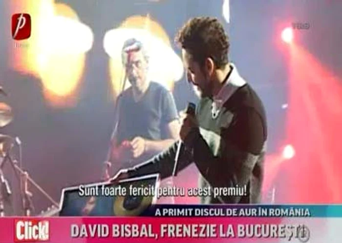 
    David Bisbal a făcut show în România Foto: Captură Prima TV  