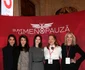 Simona Pătruleasa, Diana Bart, Andreea Berecleanu, Ana Bitu și Ileana Badiu la evenimentul dedicat menopauzei la Palatul Parlamentului. FOTO: Talentivity
