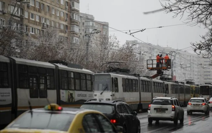 Gheaţa şi polei in Bucuresti FOTO Inquam Photos / Octav Ganea