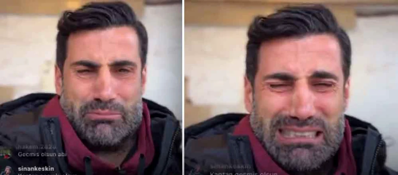 Volkan Demirel, în lacrimi, în timpul apelului său. FOTO: Twitter
