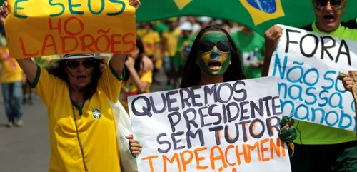 Proteste in Brazilia impotriva coruptiei si a presedintei Dilma Rousseff FOTO AP