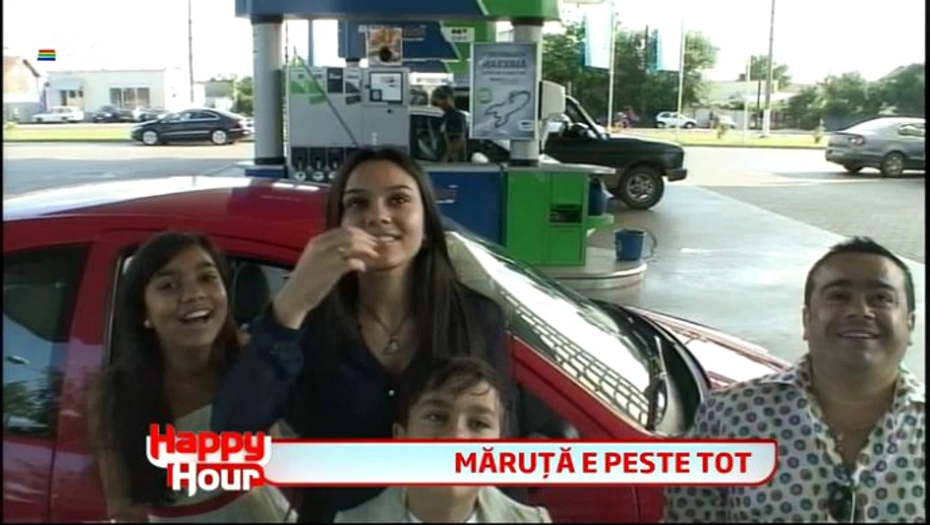 Minune era cu copiii săi la benzinărie, când l-a văzut pe Măruţă (captură: PRO TV)