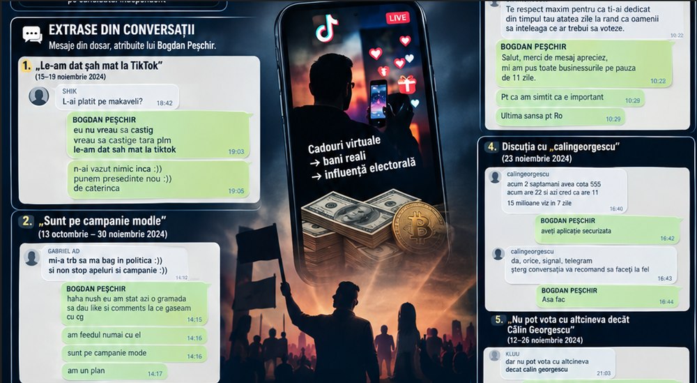 „Vreau să câștige țara”. Cum ar fi finanțat „regele TikTok” promovarea lui Călin Georgescu cu aproape un milion de dolari