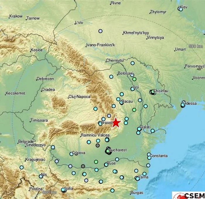 Orașele din țară și din țările vecine unde a fost reținut cutremurul