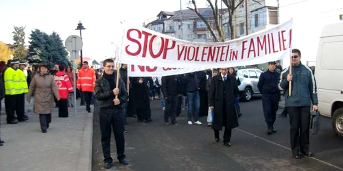 Marşul s-a desfăşurat în centrul municipiului