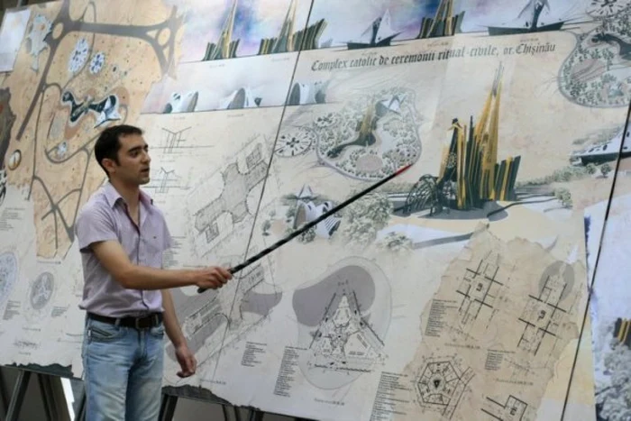 Artiom Topal a elaborat pentru lucrarea de diplomă proiectul de a construi un complex catolic FOTO Arhiva personală