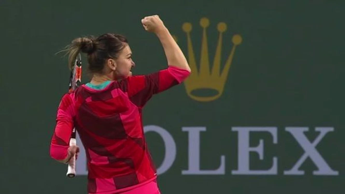 Simona Halep dupa victoria de la Indian WellsFoto: Doartenis.ro