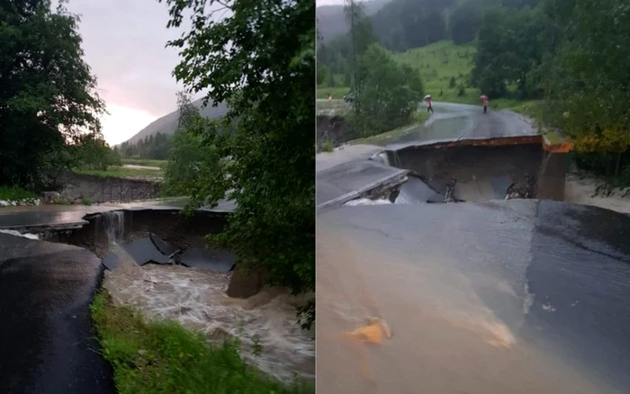 Sector rupt pe DN 66A. DRDP Timişoara