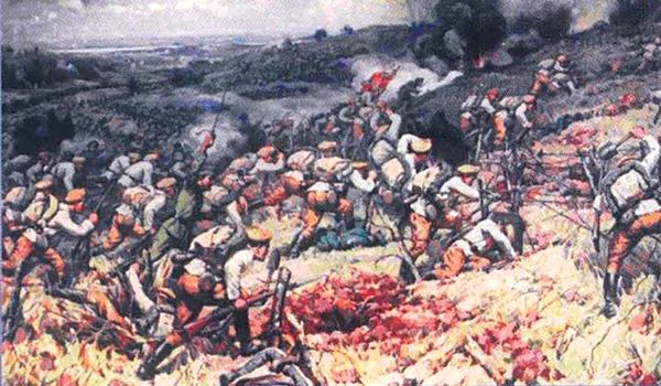 Bătălia de la Turtucaia. Pictură de Dimitar Giudzhenov