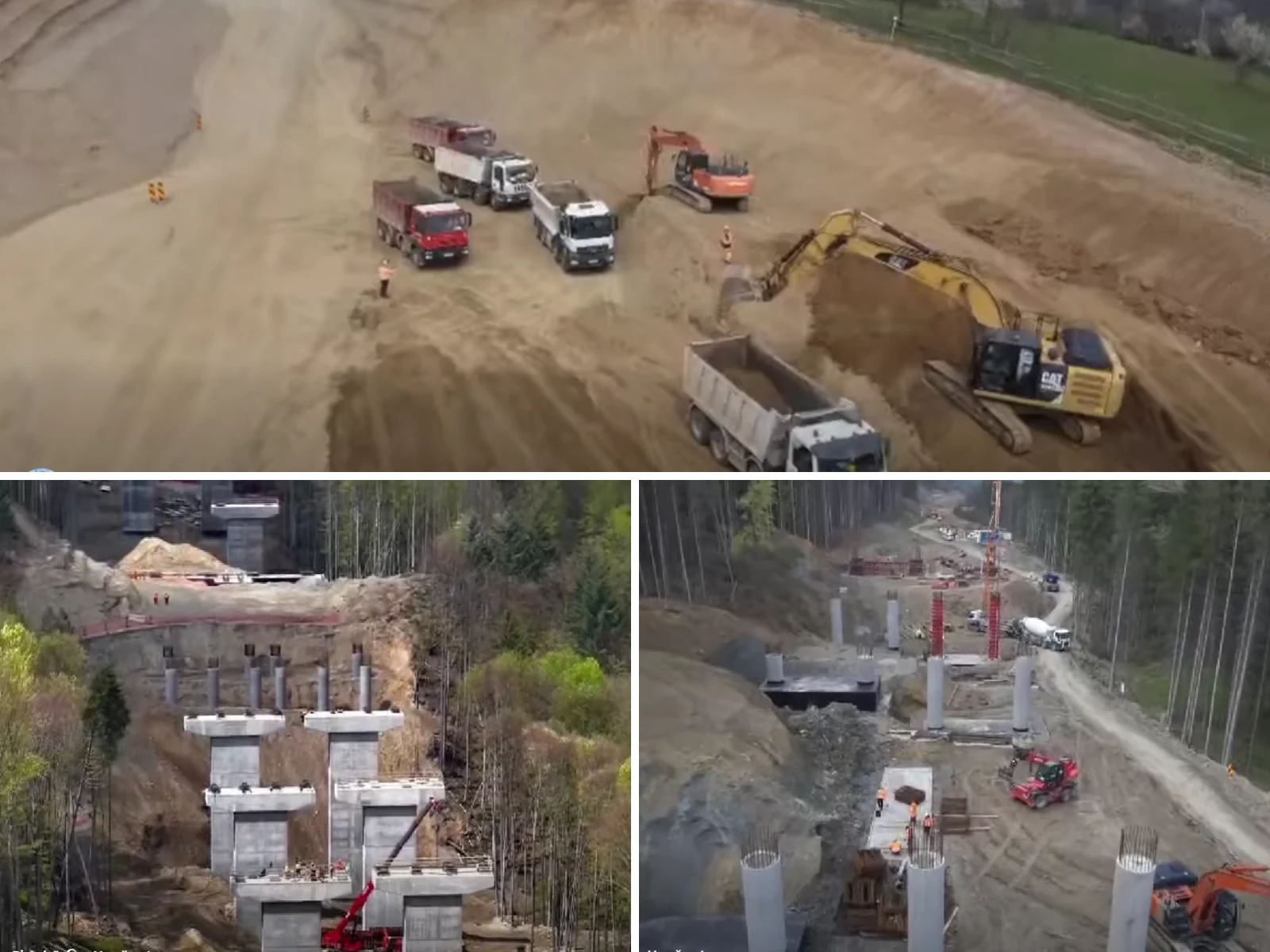 Lucrările la secțiunea Cornetu–Tigveni din Autostrada Sibiu-Pitești A1 avansează. Peste 1000 de muncitori mobilizați