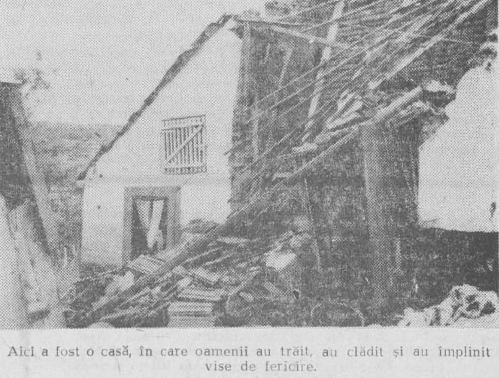 Cum a ajuns o casă în urma inundațiilor din mai 1970 FOTO Muzeul Casa Mureșenilor