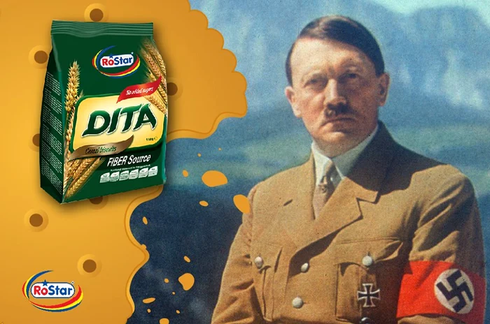Imaginea lui Adolf Hitler e asociată cu un anumit tip de biscuiți produși de firma RoStarFoto: adevarul.ro