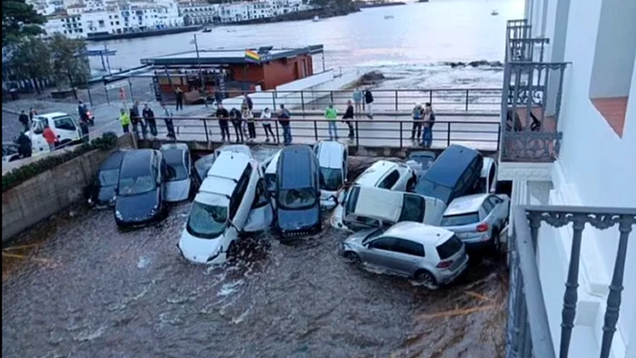 Inundații în Cadaques FOTO Captură foto