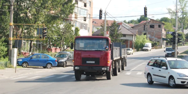 La vânătoare de camioane şi autocare în centru
