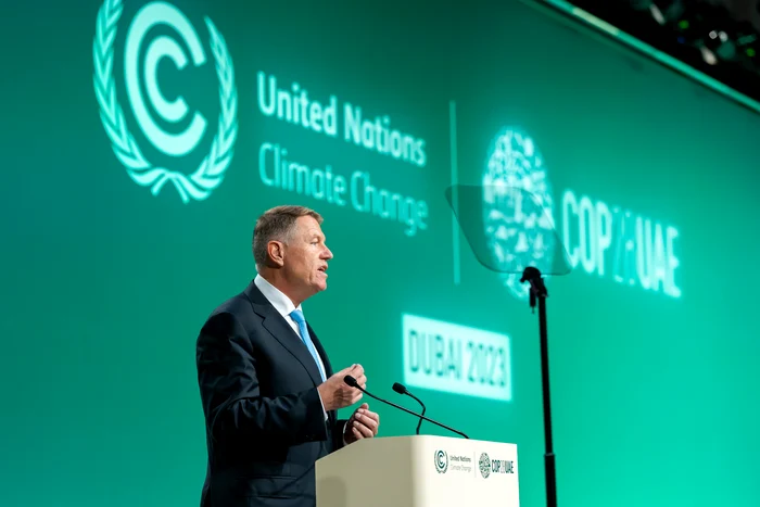 Klaus Iohannis la COP28   climate change FOTO Presidency jpg