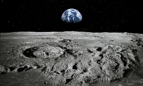 Luna pamant astronaut spatiu FOTO Shutterstock jpg