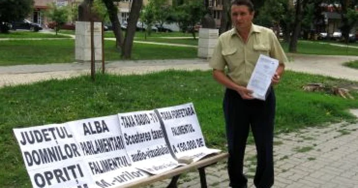 Alba Iulia: Protest împotriva taxei audio-vizualului