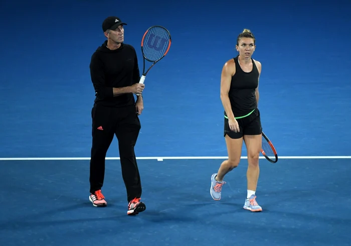 Darren Cahill şi SImona Halep FOTO Getty Images