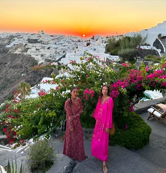 Tatiana Santo Domingo și Eugenie Niarchos în Creta. FOTO: Instagram