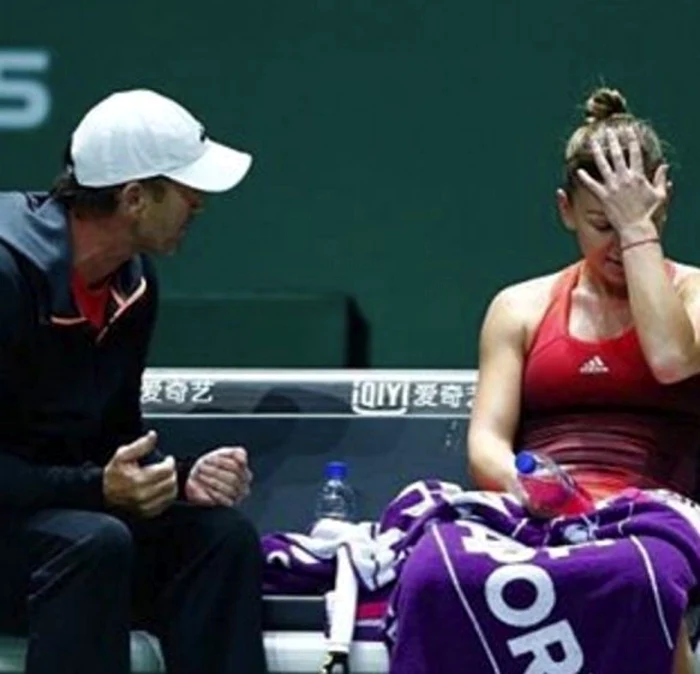 Darren Cahill şi Simona Halep