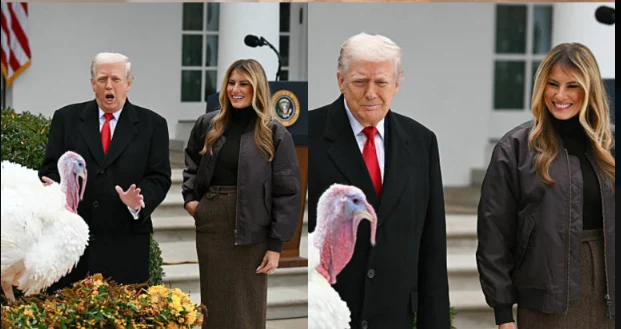 Imagini cu Melania Trump în Palm Beach de Ziua Recunoștinței, împreună cu soțul ei. Sărbătoarea, umbrită de îngrijorările privind costurile alimentelor