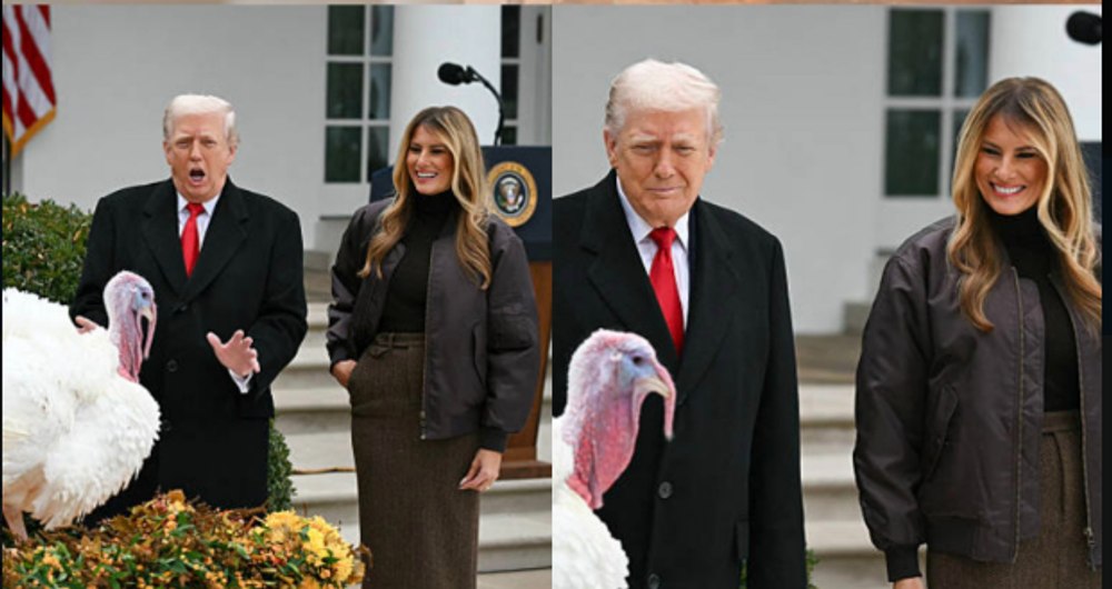 Imagini cu Melania Trump în Palm Beach de Ziua Recunoștinței, împreună cu soțul ei. Sărbătoarea, umbrită de îngrijorările privind costurile alimentelor  