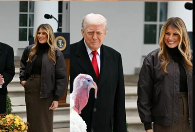 Melania trump curcan ziua recunostintei FOTO Instagram Only Melania png