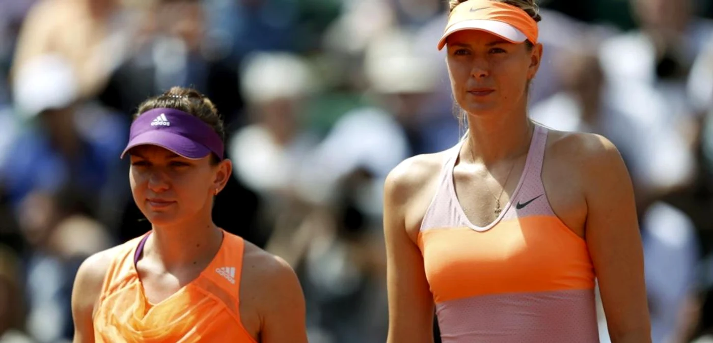 Halep (stânga) a pierdut finala de la Roland Garros, anul trecut, în faţa lui Şarapova