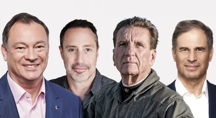 De la stânga la dreapta: Michael López-Alegría, Mark Pathy, Larry Connor şi Eytan Stibbe. Foto: Axiom Space