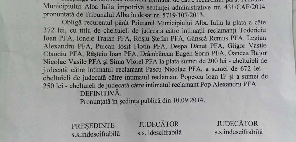 proces taximetristi alba iulia